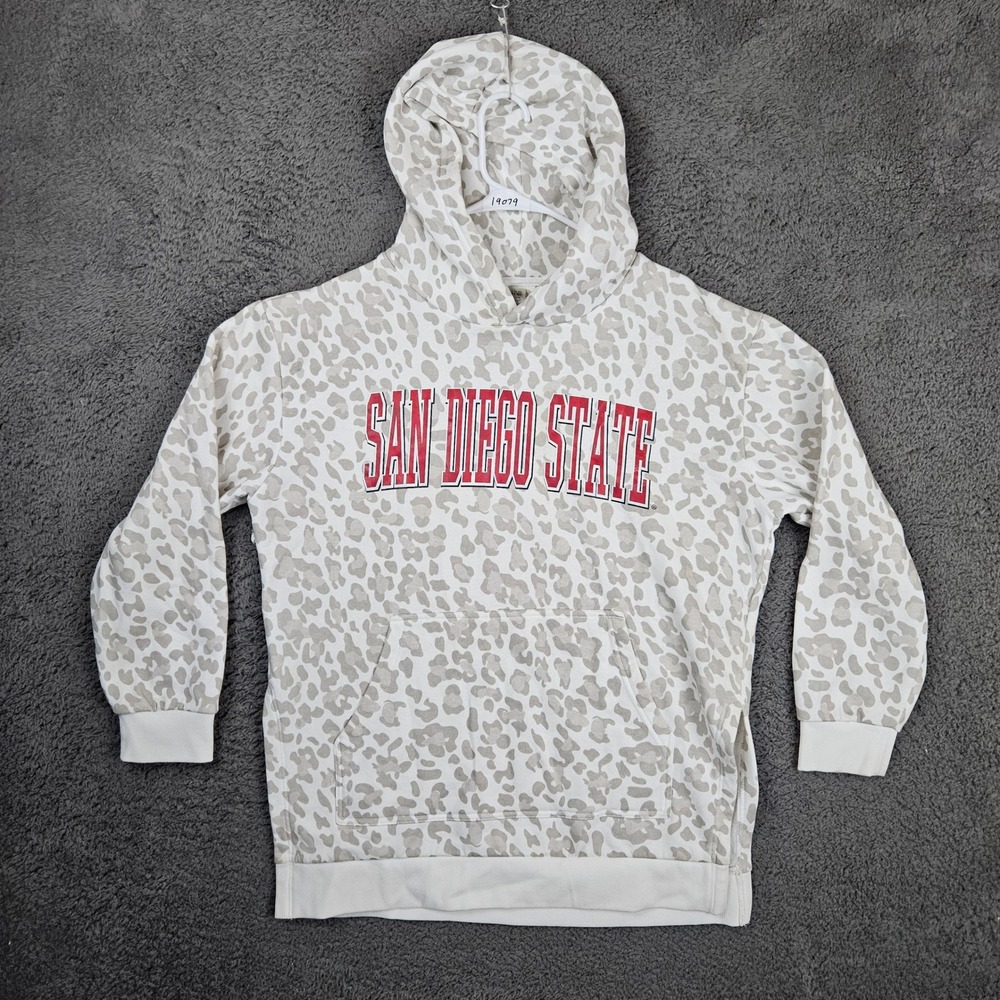 Gameday‎ Couture San Diego State Leopard Print Hoodie Sweatshirt Womens Size S